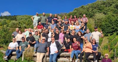 Wächtersbacher Narren beim Weintasting in Piesport an der Mosel